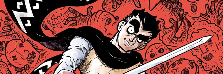 Andy Grail does Grimm's Edge's banner