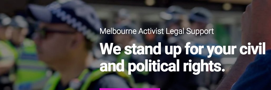 Melbourne Activist Legal Support (MALS) banner