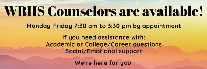 WRHS Counseling banner