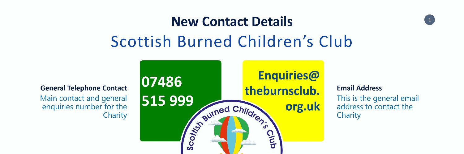 Scottish Burned Children’s Club banner