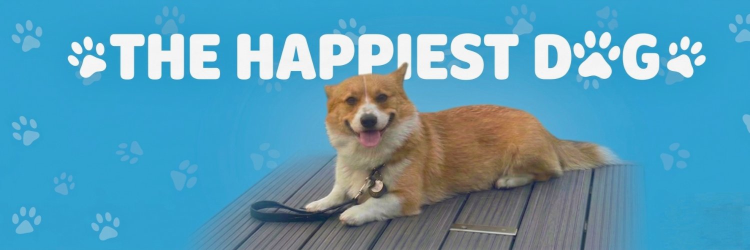 the happiest dog banner
