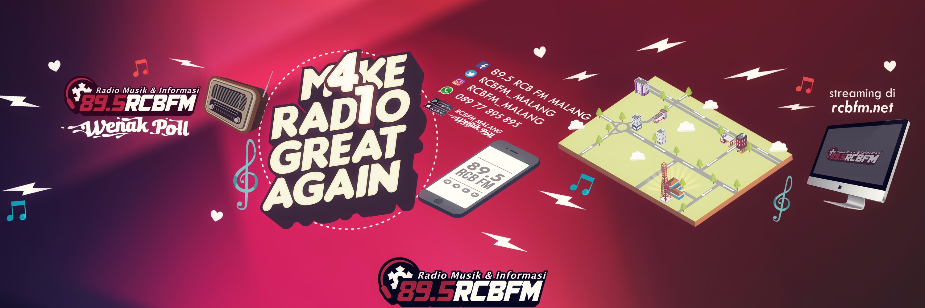89.5 RCBFM MALANG banner