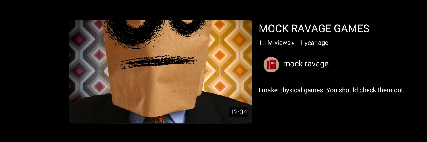 Mock Ravage, Game Developer on Itch banner