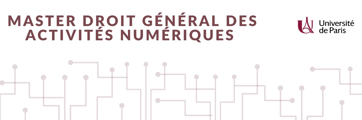 M2 DGAN - Droit général des activités numériques banner