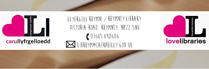 Rhymney Library Hub / Hwb Llyfrgell Rhymni banner