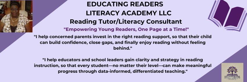 Educating Readers Literacy Academy:Rhonda Lawson banner