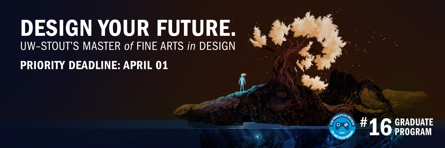 UW-Stout MFA in Design banner