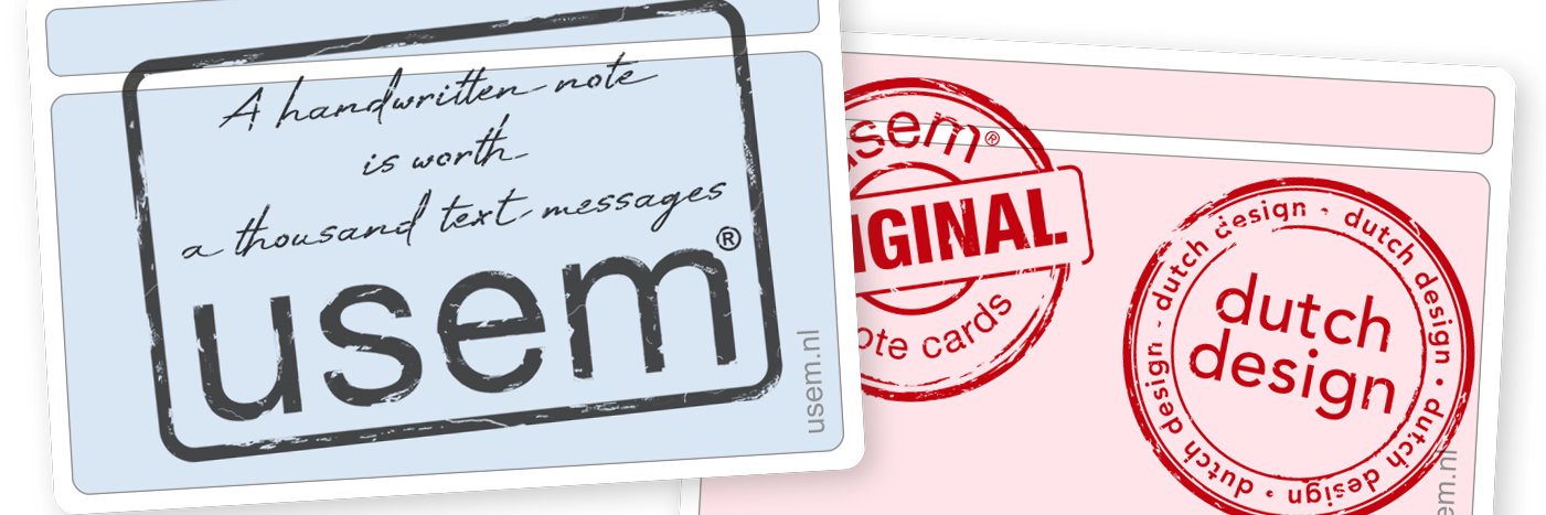 usem note cards banner