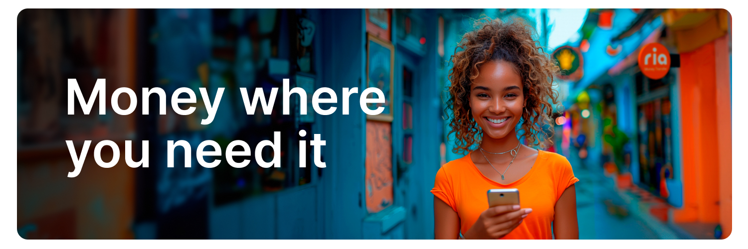 Ria Money Transfer banner