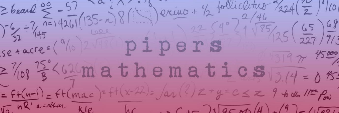 Pipers Mathematics banner