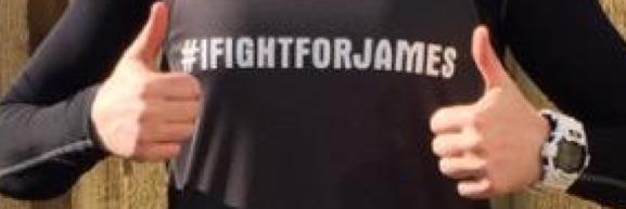 I fight for James banner