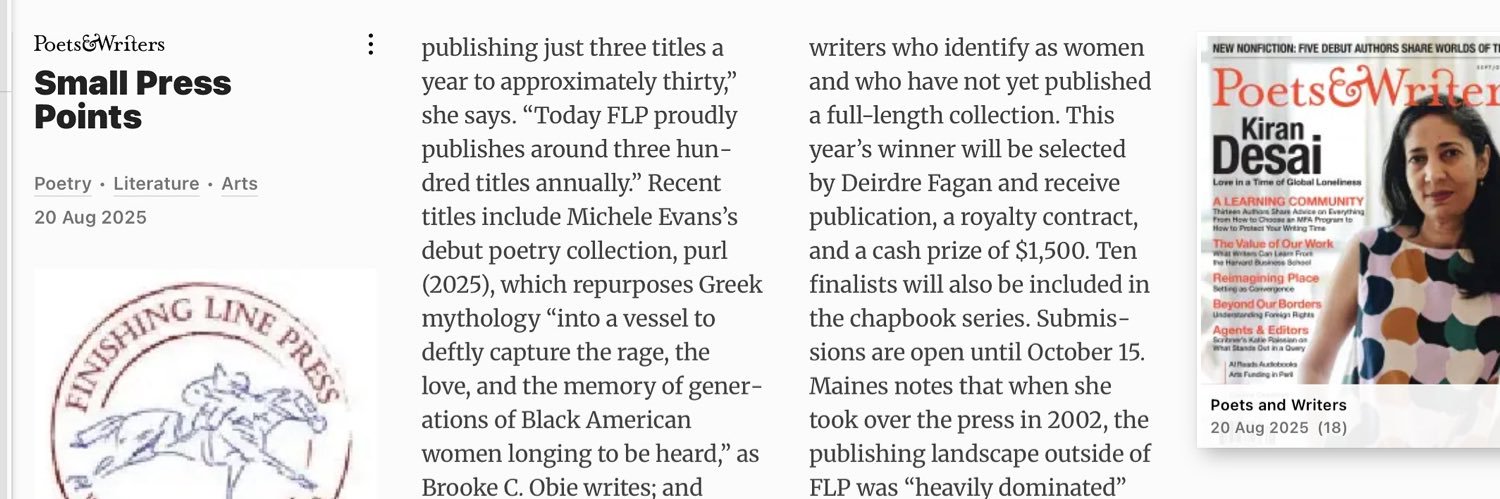 Finishing Line Press banner