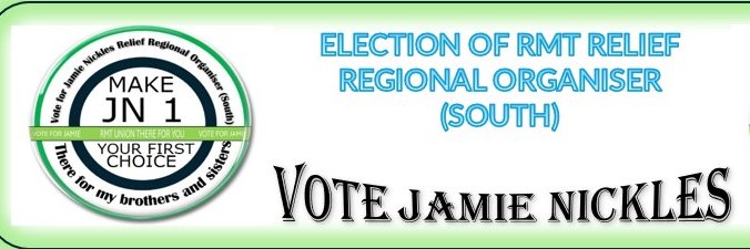 Jamie Nickles RMT Exeter banner