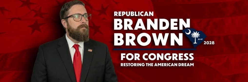 Branden Brown for Congress banner