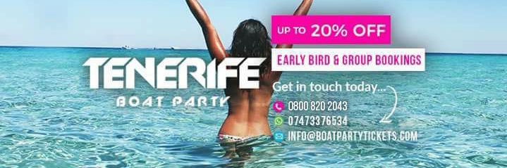Tenerife Boat Party banner