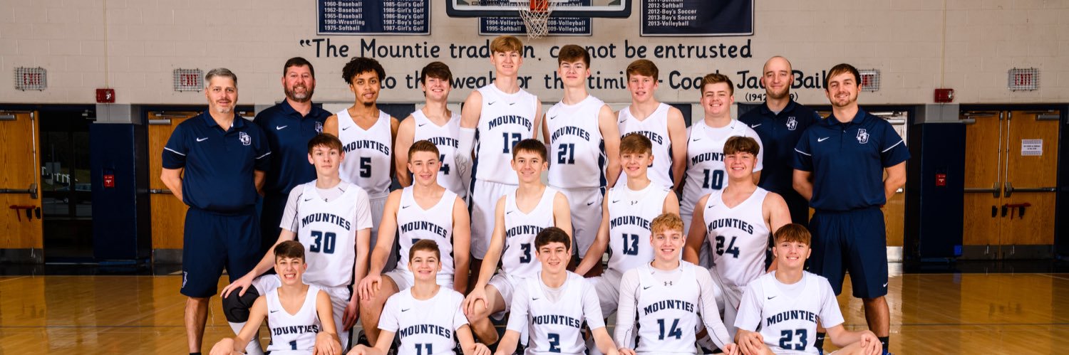 Mountie basketball banner