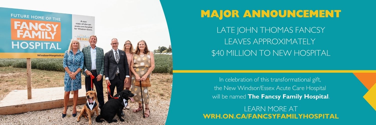 Windsor Regional Hospital Foundation banner