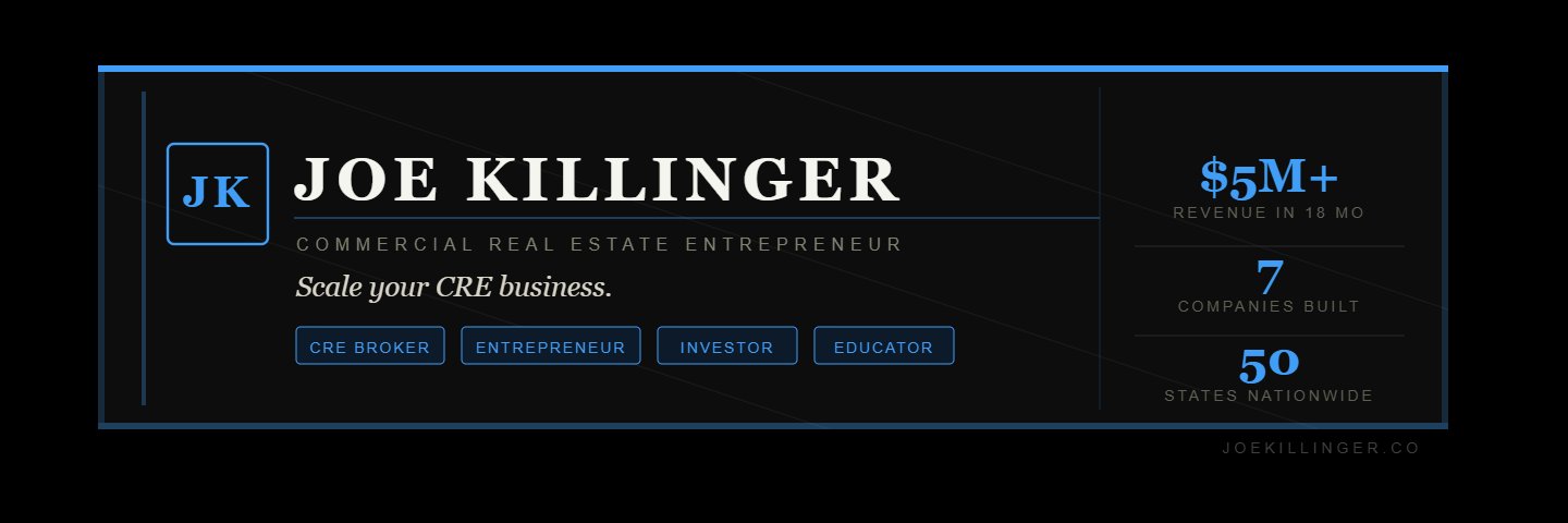 Joe Killinger banner
