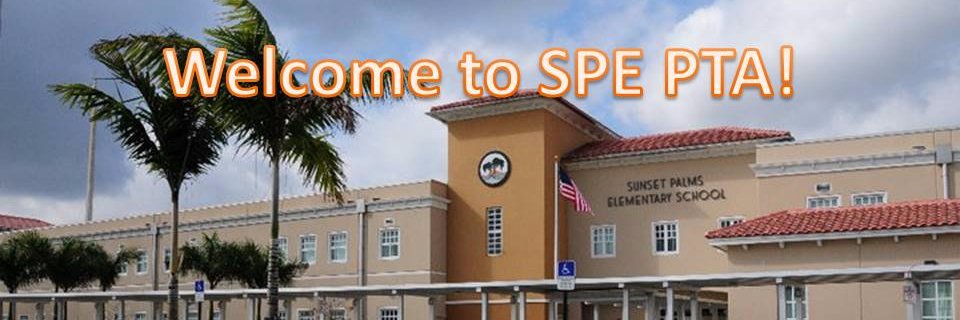 Sunset Palms PTA banner