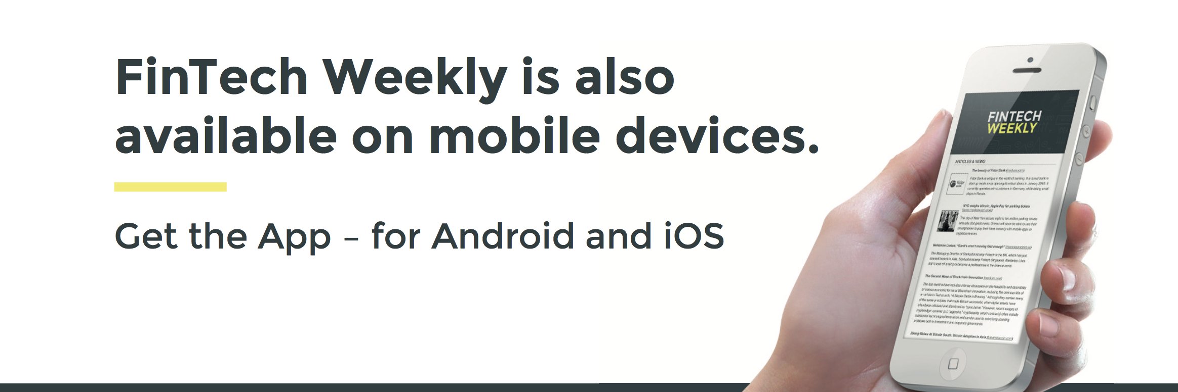 FinTech Weekly banner