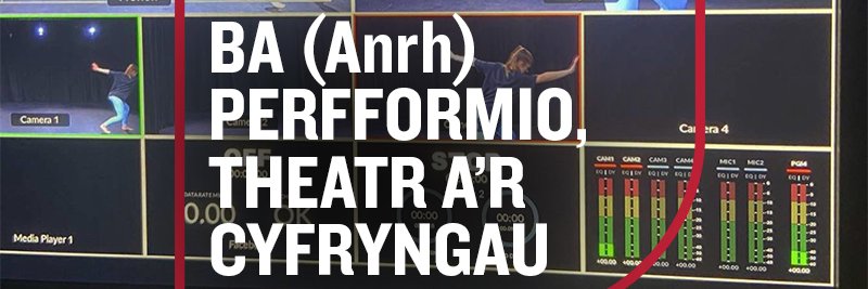 BA (Anrh) Perfformio, Theatr a'r Cyfryngau PDC banner
