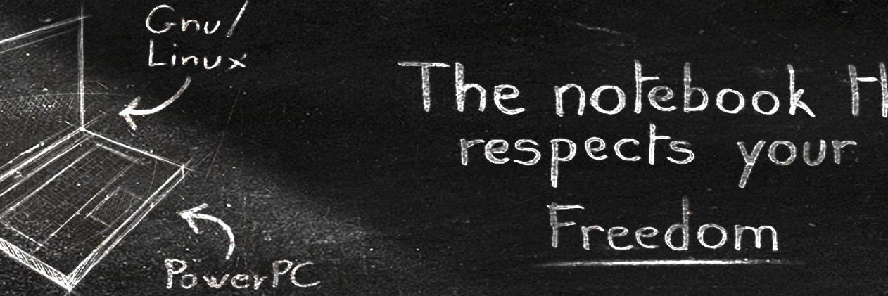 GNU/Linux Open Hardware PowerPC notebook banner
