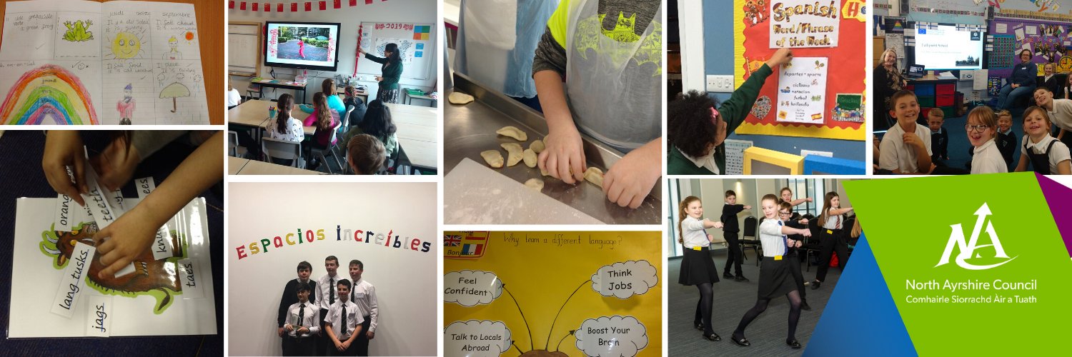 North Ayrshire 1+2 Languages banner