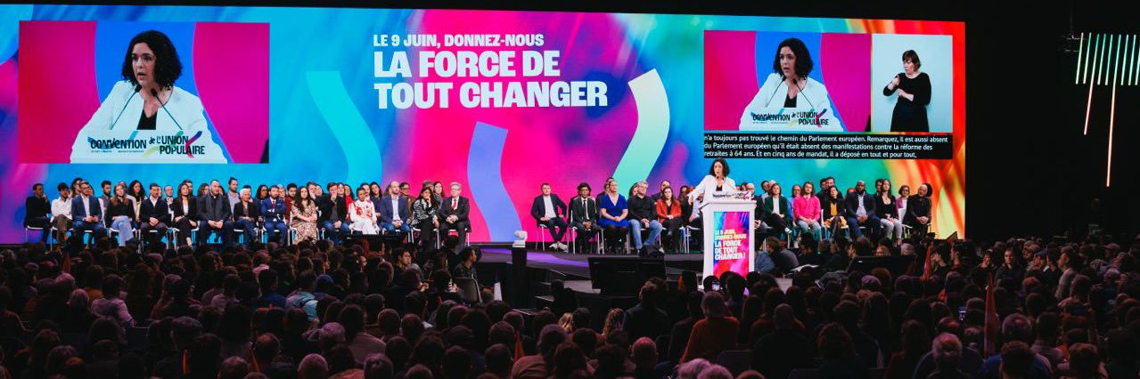Manon Aubry's banner