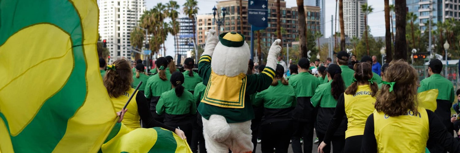 Oregon Marching Band banner