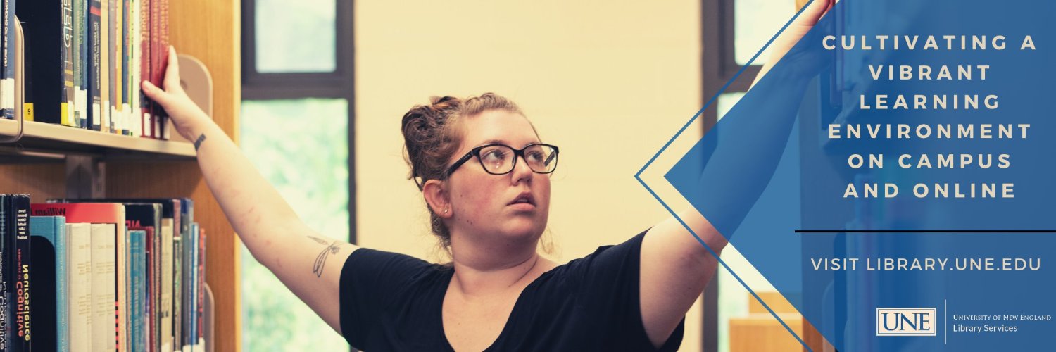 UNE Library Services banner