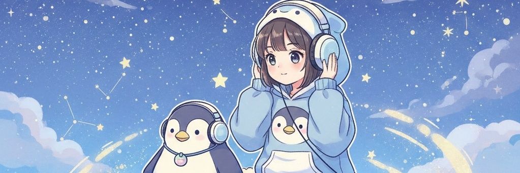 ペンギン Sky 🐧🎧🪐⭐️✨ banner