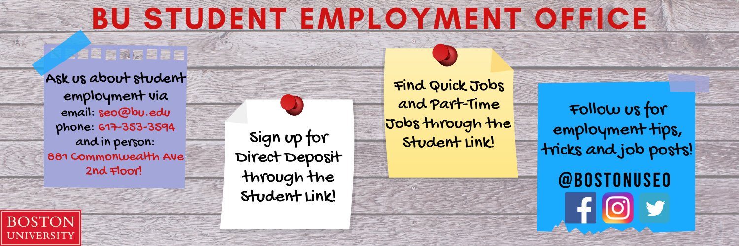 BU Student Employment Office banner