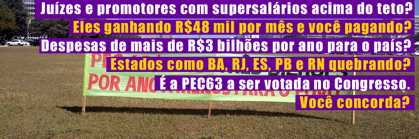 Não Vai Ter PEC 63 banner