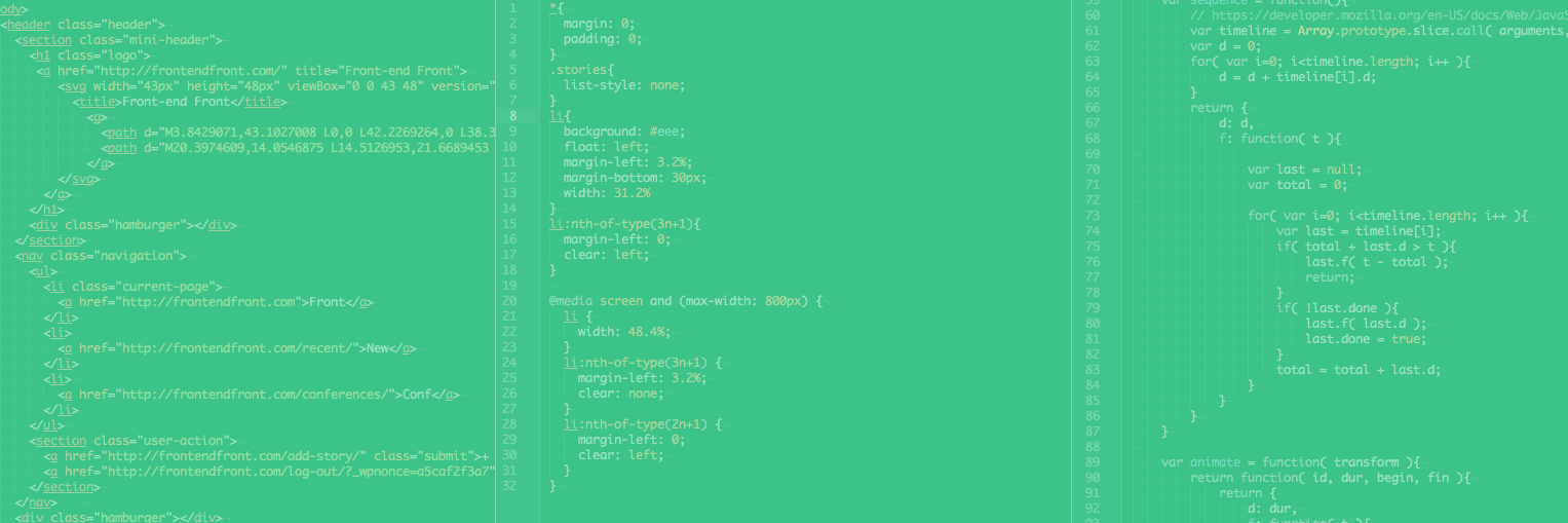 Front-End Front banner