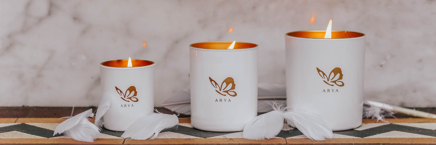 Arya Candles banner