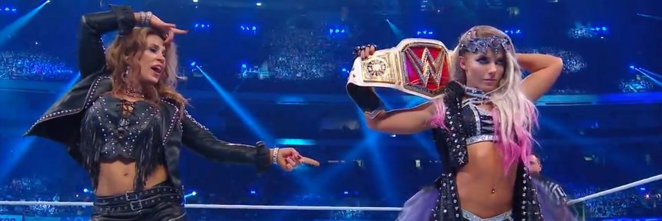 Mickie James Austin. Parody banner