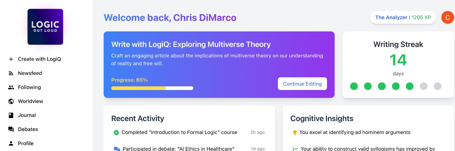 logicoutloudapp's profile banner image