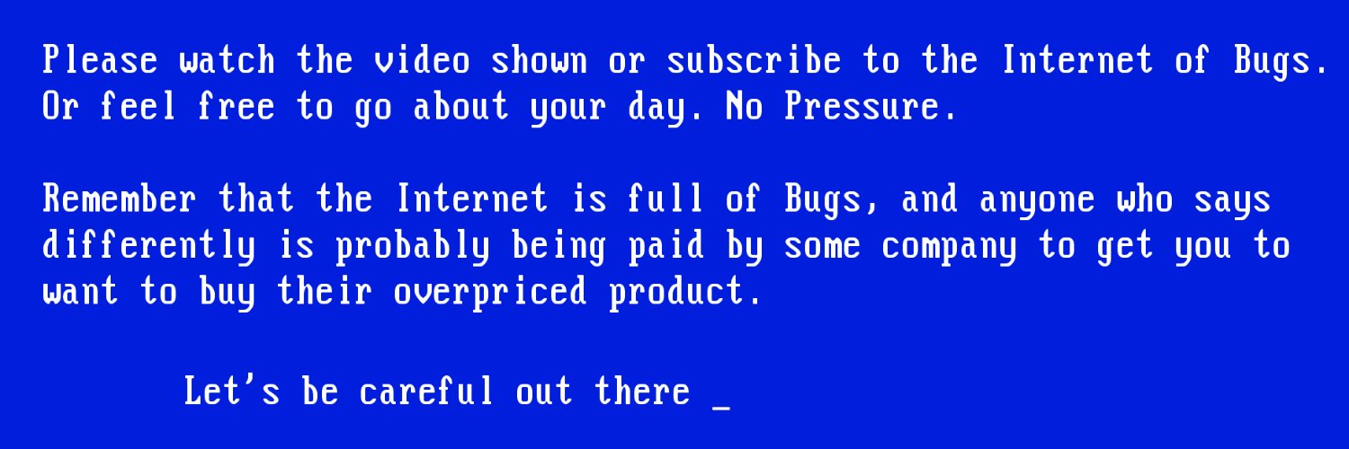 Internet of Bugs banner