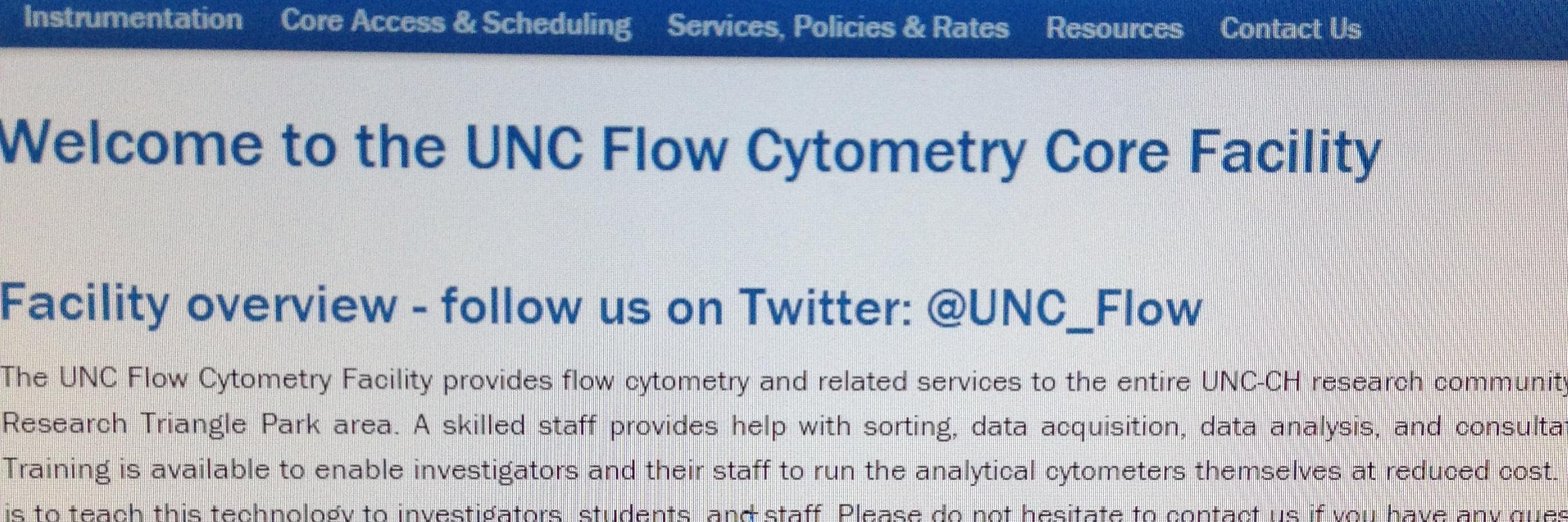 UNC Flow Cytometry banner