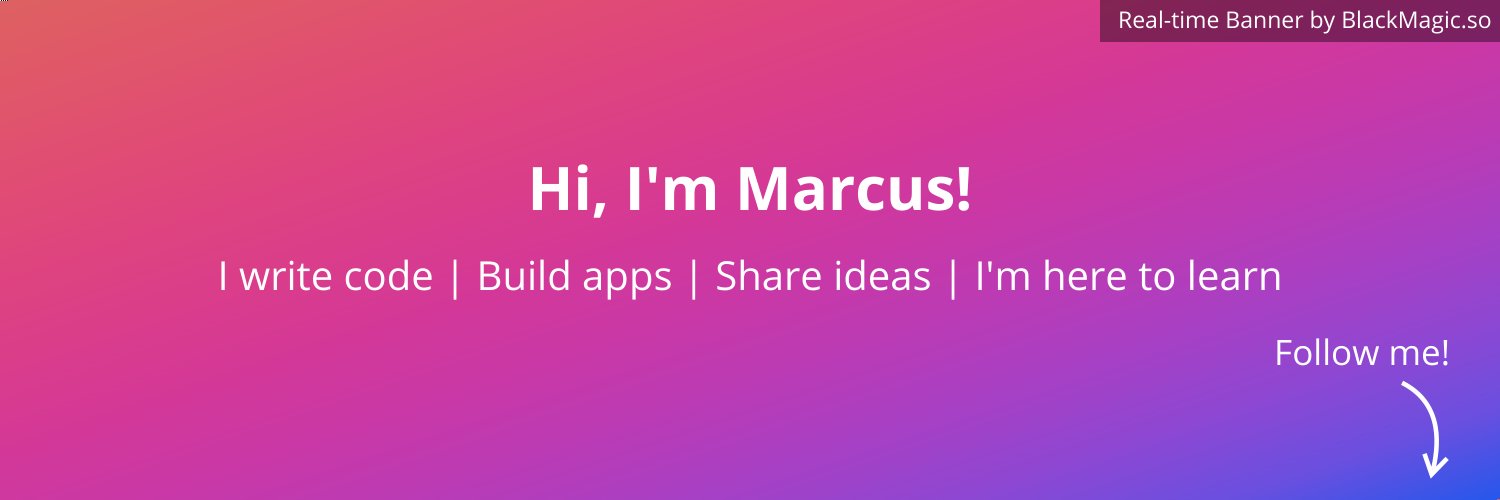 Marcus Shamase's banner