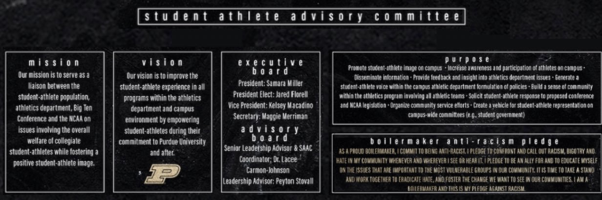 Purdue SAAC banner