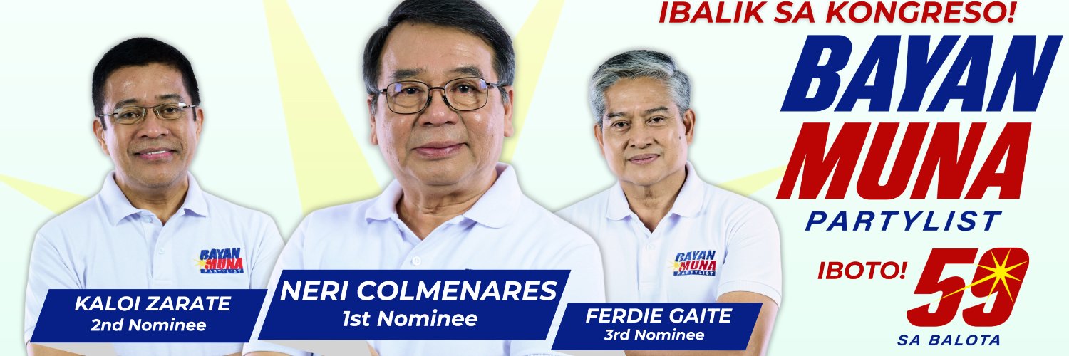 Neri Colmenares⚖️ #BayanMunaPartylist banner