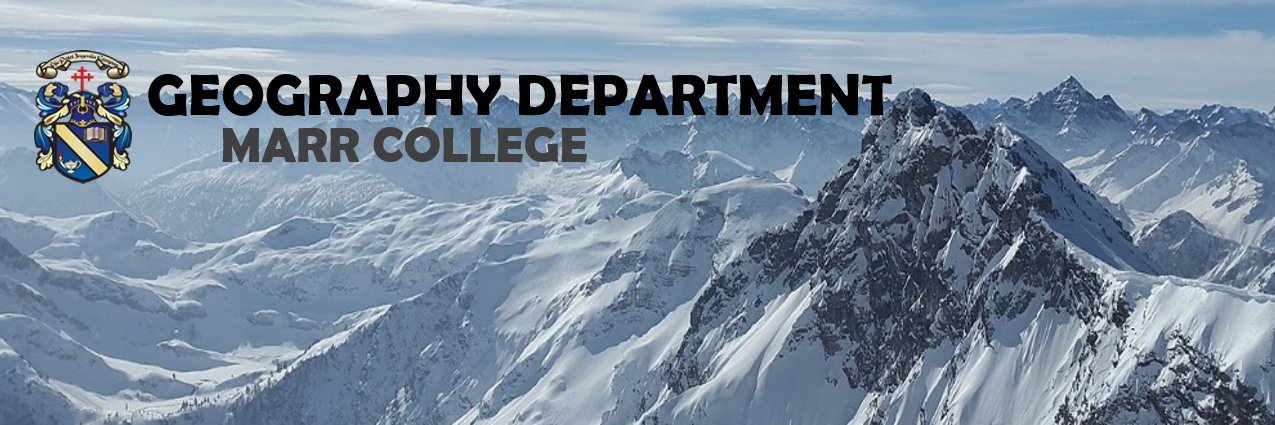 Geography Department @ Marr College banner