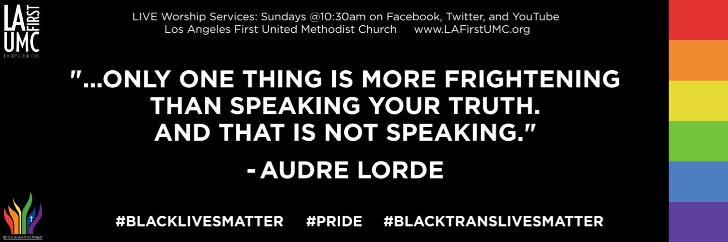 Los Angeles First United Methodist Church banner