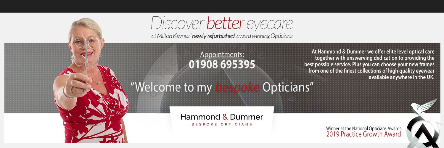 Hammond and Dummer Bespoke Opticians banner