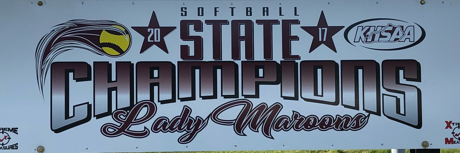 Lady Maroon Softball banner