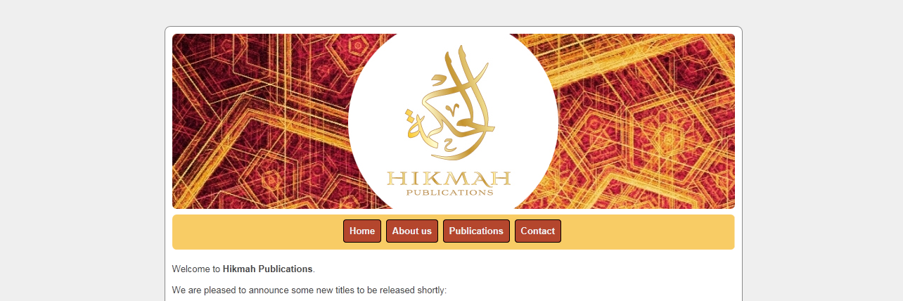 Hikmah Publications's banner