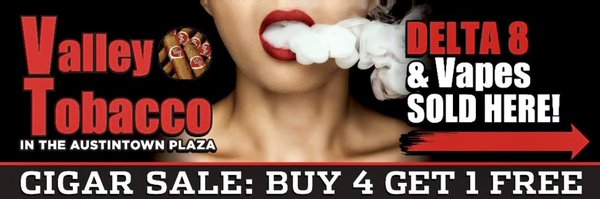 Valley Tobacco Cigars, Delta 8, CBD & Vape Shop Profile Banner