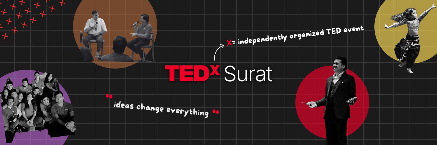 TEDxSurat's profile banner image