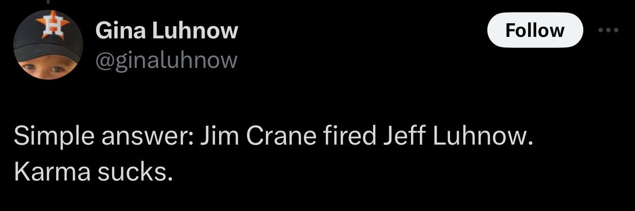 astros dipshit front office saying “my man here” banner